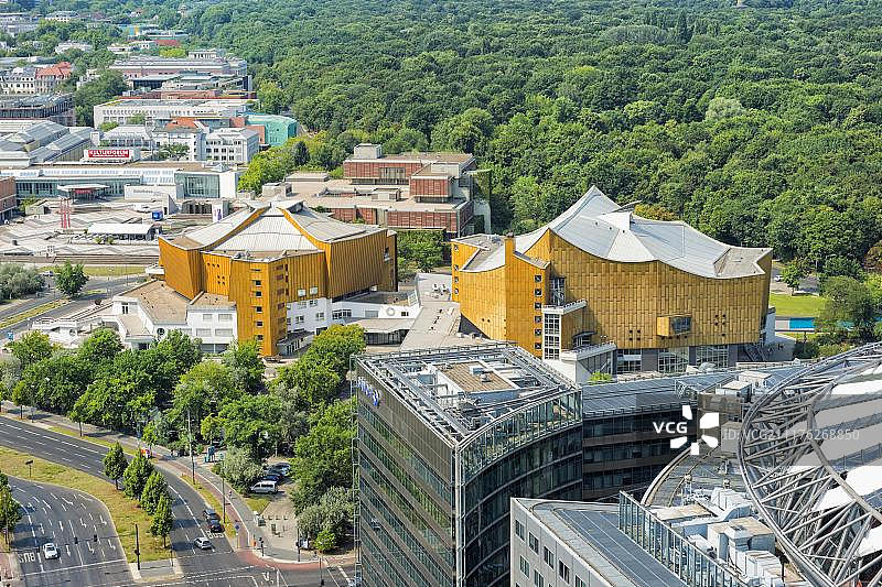 柏林爱乐厅和蒂尔加滕公园图片素材