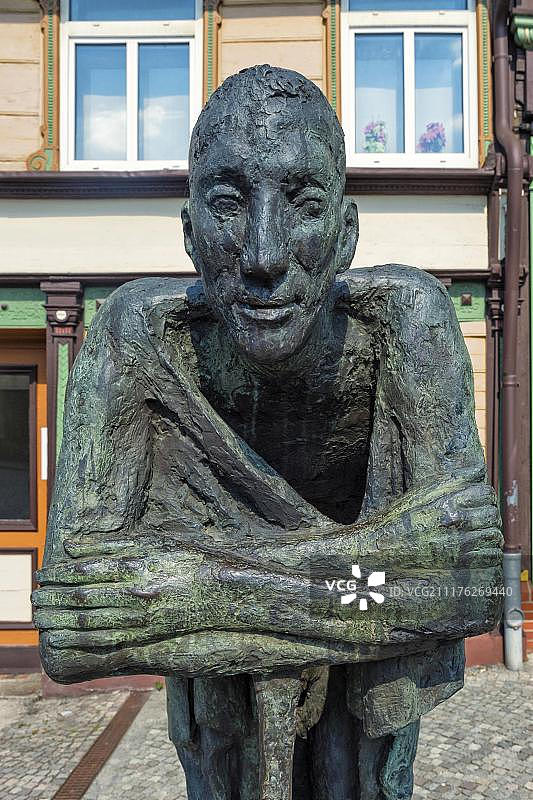 现代雕像，韦尼格罗德，哈尔茨，萨克森-安哈尔特，德国，欧洲图片素材