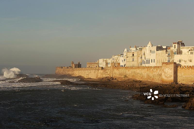 索维拉及其大西洋海岸的城墙景色，摩洛哥图片素材