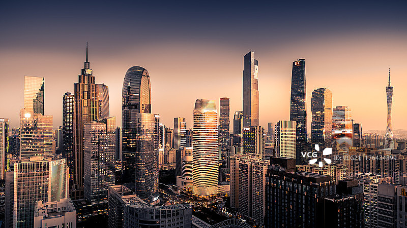 广州城市天际线图片素材