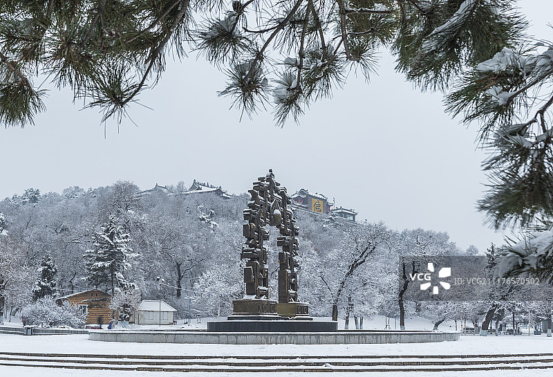 吉林北山公园雪景图片素材