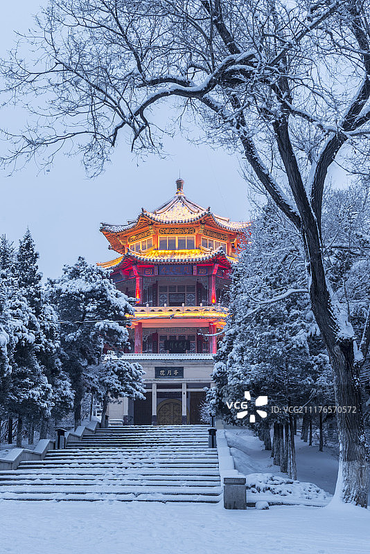 吉林北山公园雪景图片素材