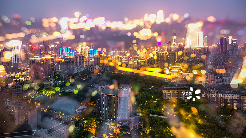 重庆渝中区大礼堂梦幻夜景图片素材