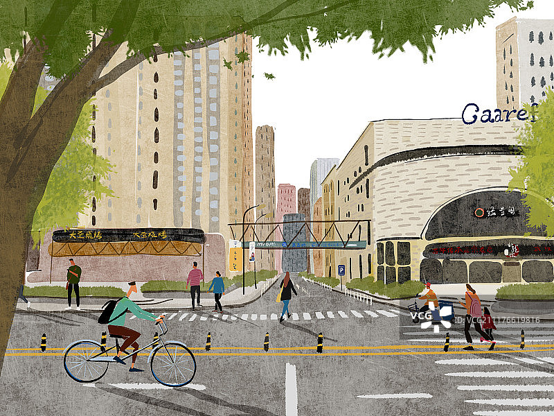 每天经过的路口图片素材