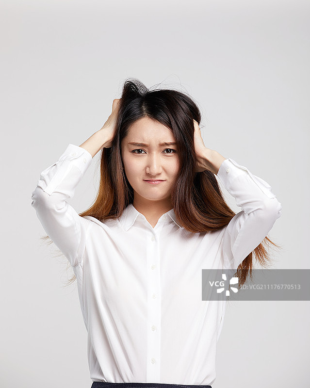 烦躁的职业女性图片素材