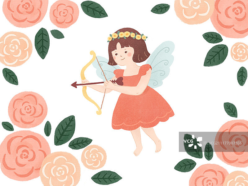 丘比特情人节插画图片素材