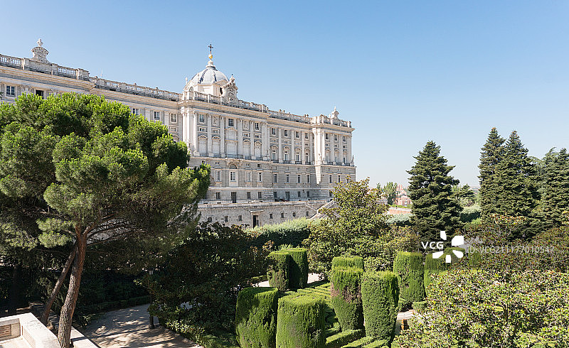 西班牙马德里皇宫欧洲特色建筑图片素材
