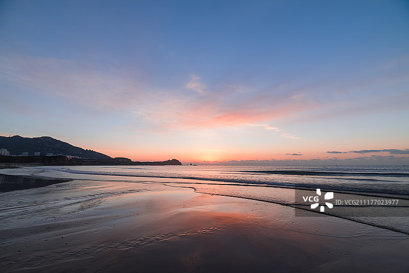 青岛石老人海水浴场日出图片素材