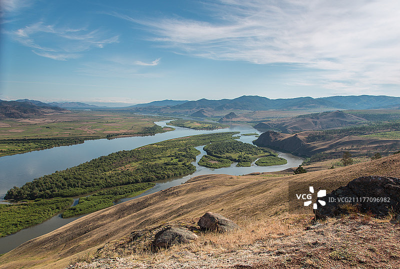 西伯利亚色楞格河山谷图片素材