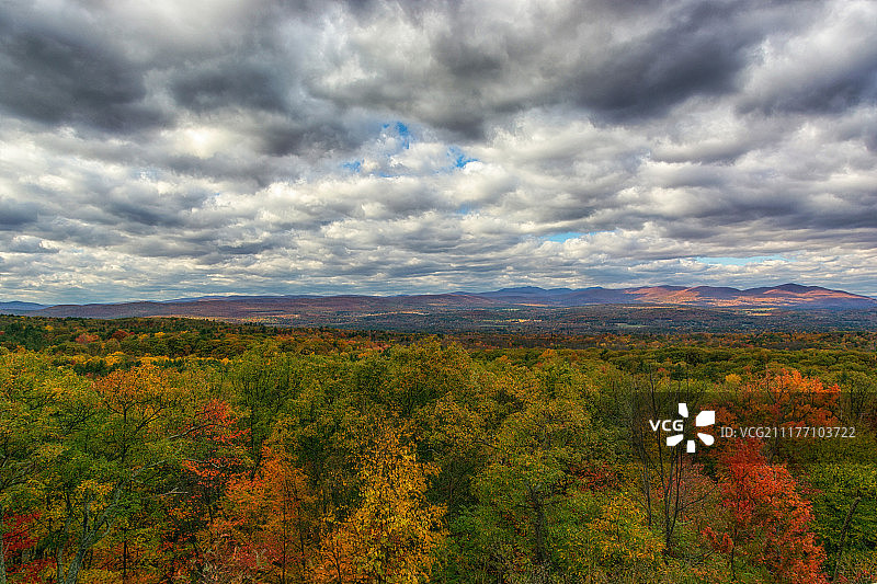 卡茨基尔的秋色图片素材