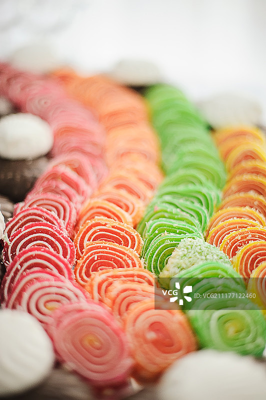 婚礼招待会上的蜜饯果冻（枣）图片素材