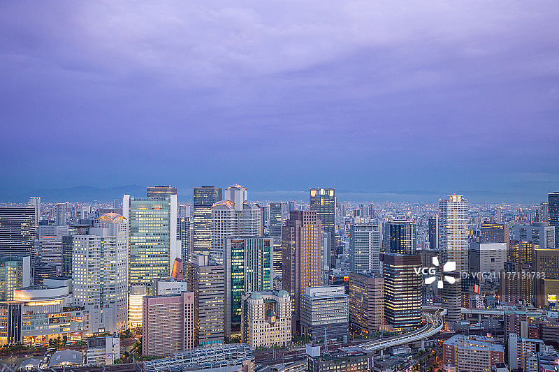 大阪天际线图片素材