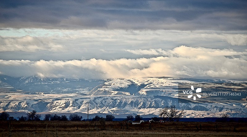 比格霍恩山脉的黎明图片素材