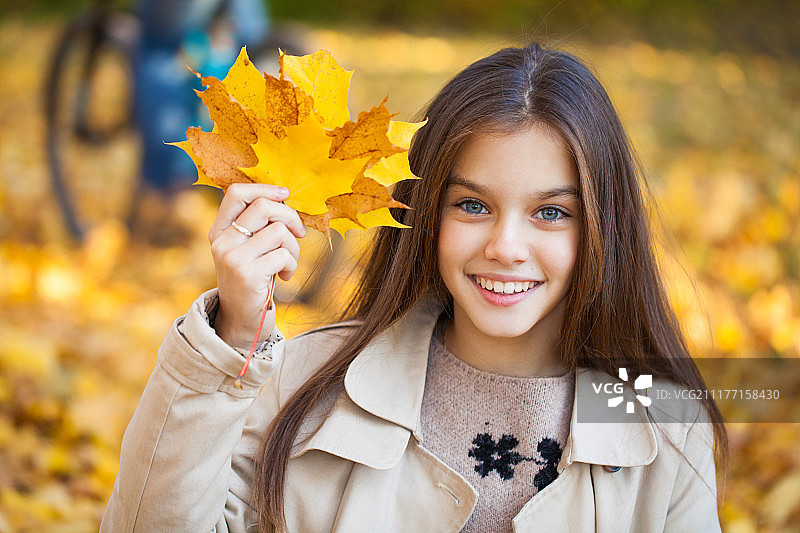 美丽小女孩肖像图片素材