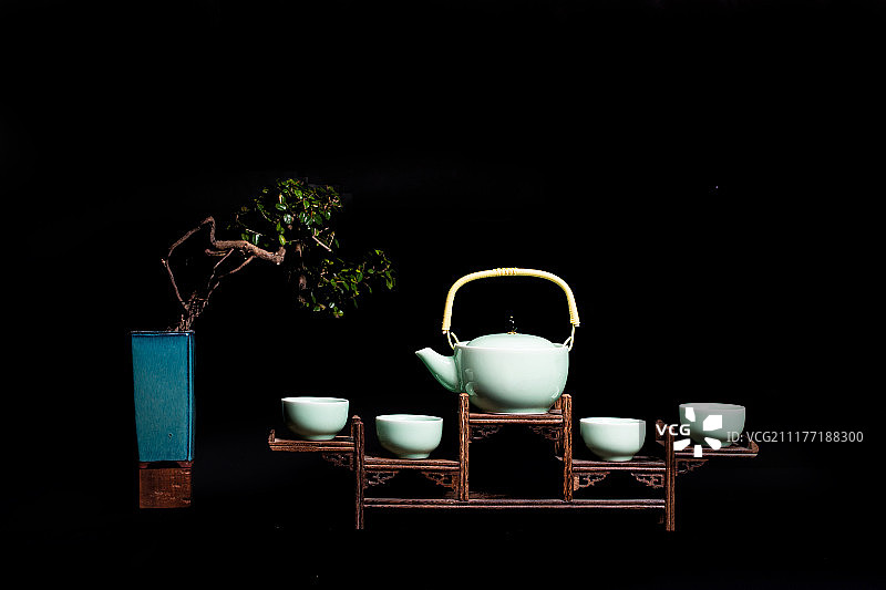 中式风酒具茶具图片素材