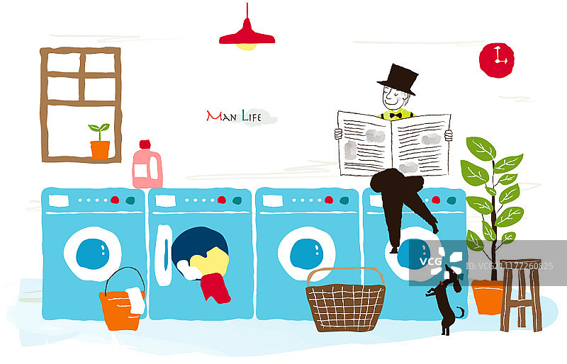 男人生活方式概念矢量图图片素材
