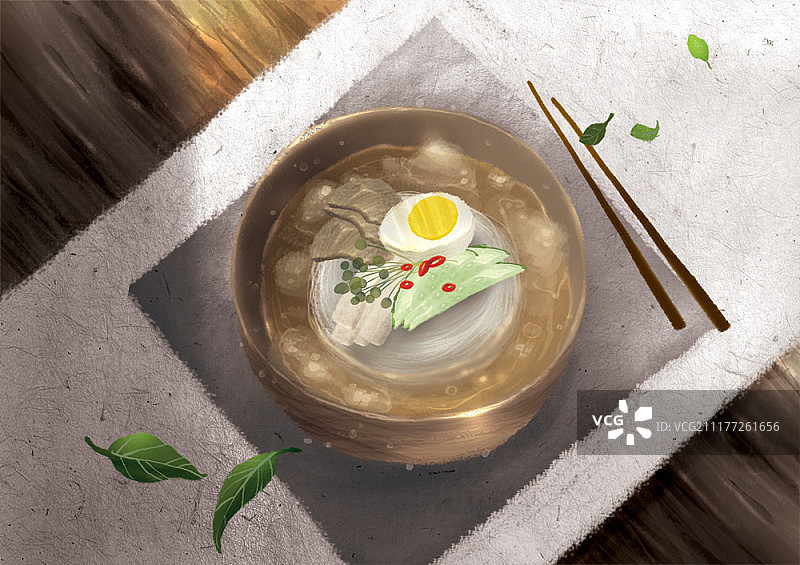 韩国美食插画图片素材