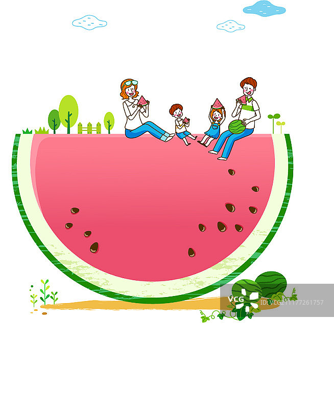 生态生活方式家庭矢量插图图片素材