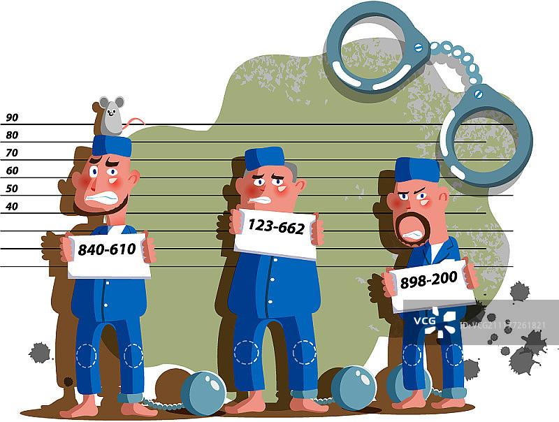 犯罪主题矢量卡通插画图片素材