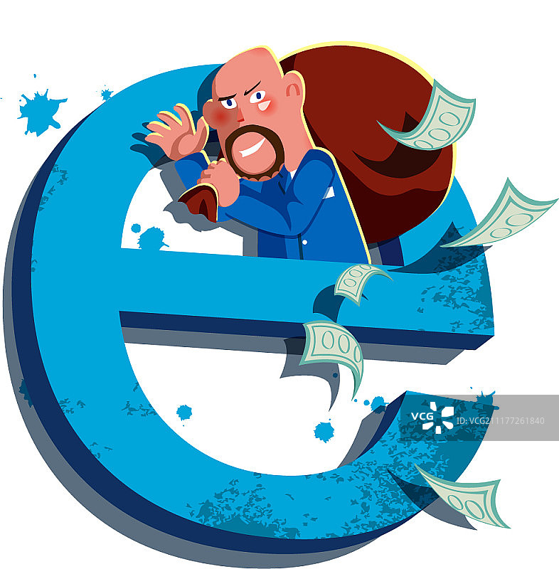 犯罪主题矢量卡通插画图片素材