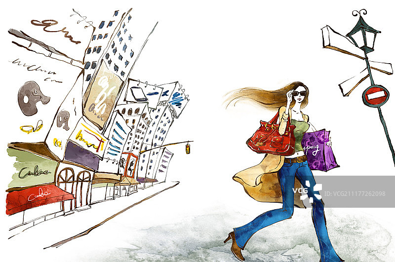 年轻女人的生活方式图片素材