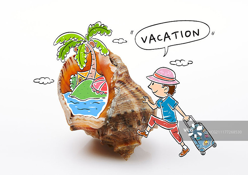 度假主题合成图图片素材