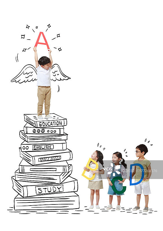 儿童教育理念合成图图片素材