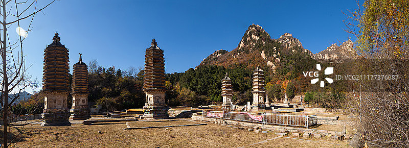 北京西山门头沟秋景法海寺八大处翠湖图片素材