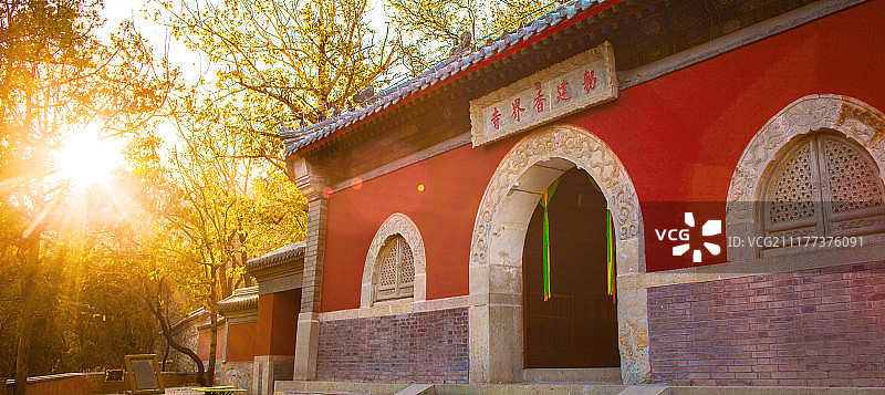 北京西山门头沟秋景法海寺八大处翠湖图片素材