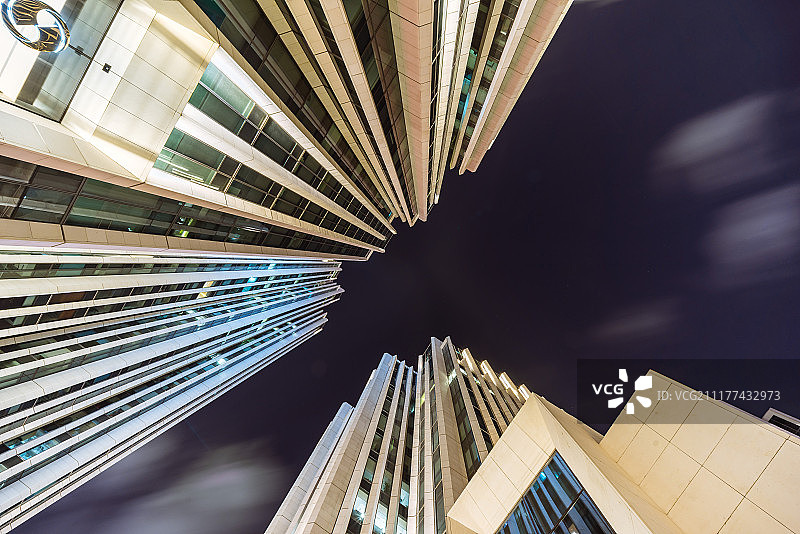 商务楼酒店建筑夜景图片素材