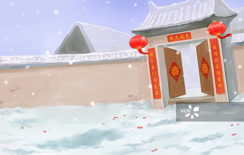 中式庭院图片素材