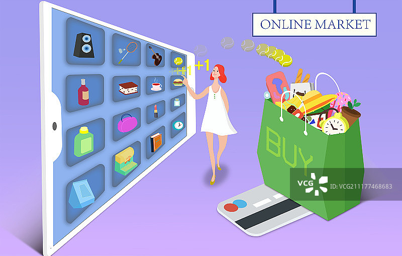 网上购物图片素材