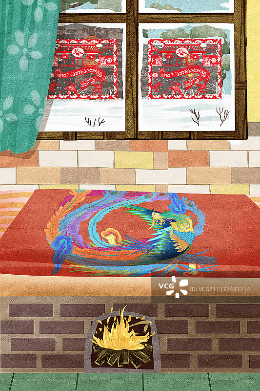 传统春节民俗场景系列图片素材