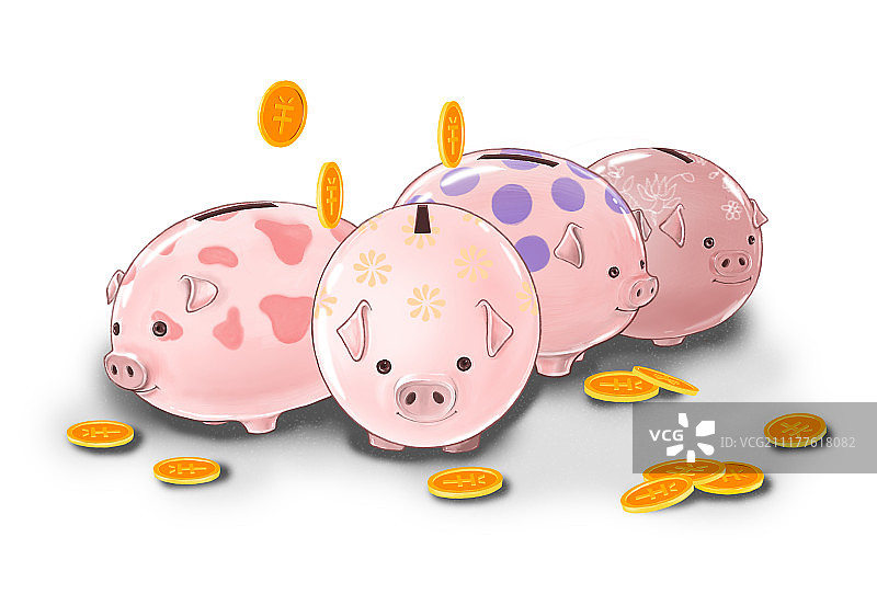 四只小猪图片素材