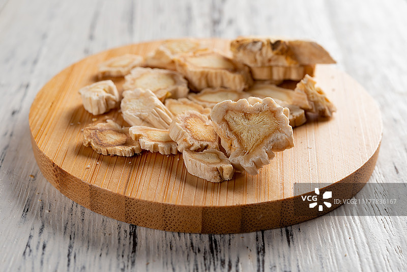 影棚拍摄中药桔梗特写图片素材