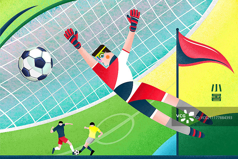 24节气与运动-夏-小暑-足球图片素材