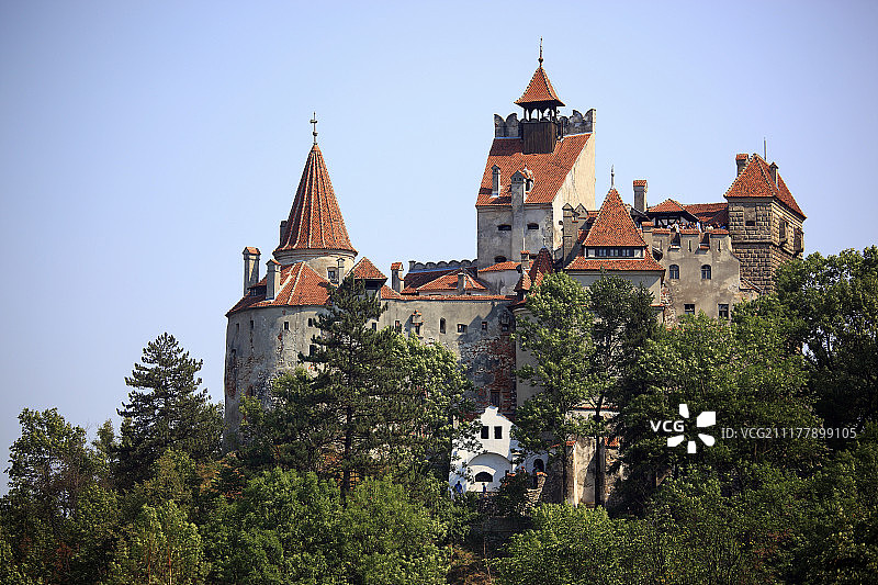 布兰城堡，位于罗马尼亚特兰西瓦尼亚的布拉索夫县布兰图片素材