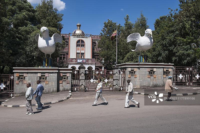 埃塞俄比亚正教教堂主教住所，位于埃塞俄比亚奥罗米亚区亚的斯亚贝巴图片素材