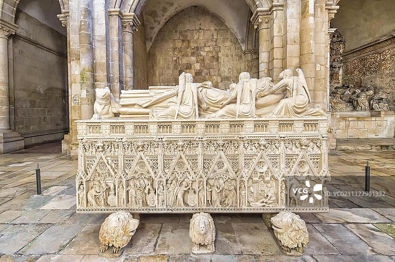 阿尔科巴萨修道院佩德罗一世之墓（联合国教科文组织世界遗产），葡萄牙阿尔科巴萨图片素材