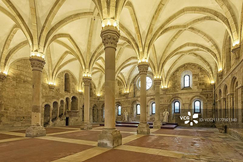 阿尔科巴萨修道院斋堂，联合国教科文组织世界遗产，葡萄牙阿尔科巴萨图片素材