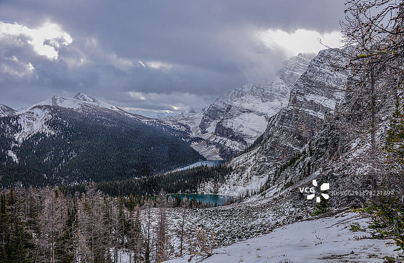 双子湖图片素材