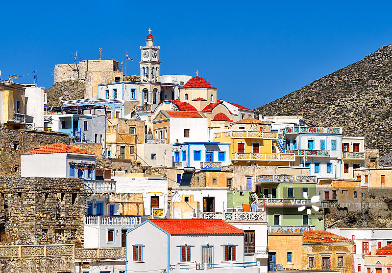 蓝天下的建筑仰视图图片素材