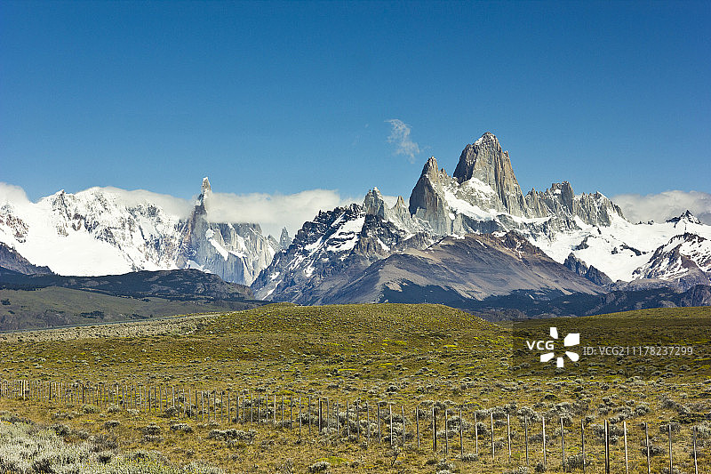阿根廷巴塔哥尼亚菲茨罗伊峰的风景图片素材