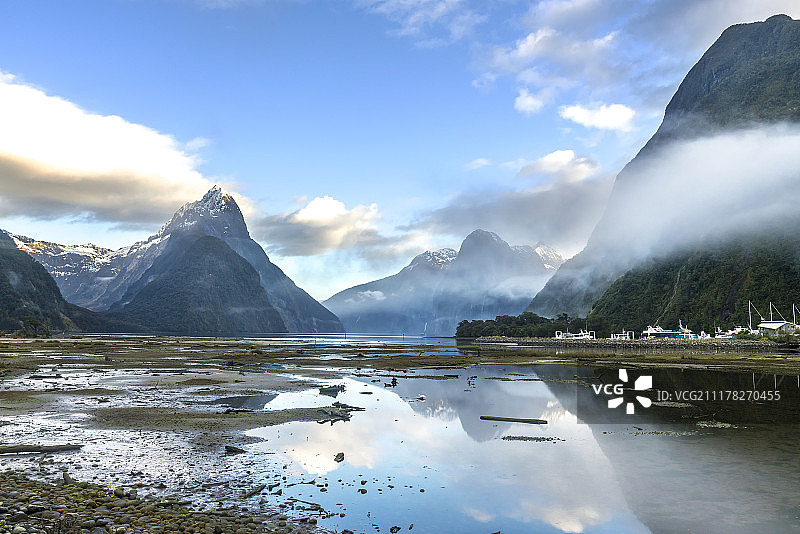 米尔福德峡湾山景，新西兰图片素材