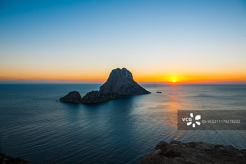 埃斯维德拉岛日落图片素材
