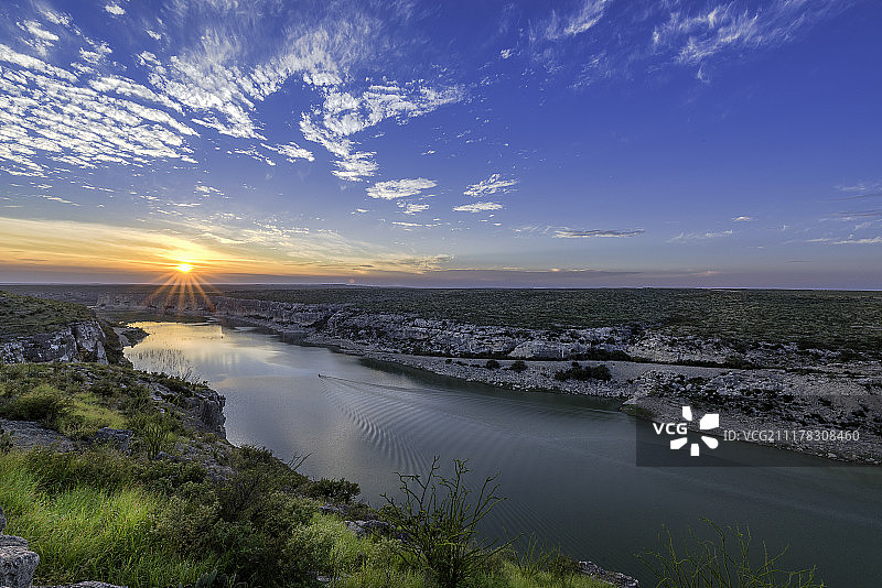 佩科斯河日落图片素材