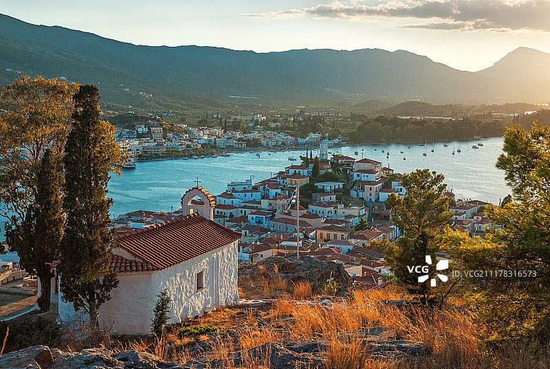 波罗斯，阿提卡，希腊图片素材