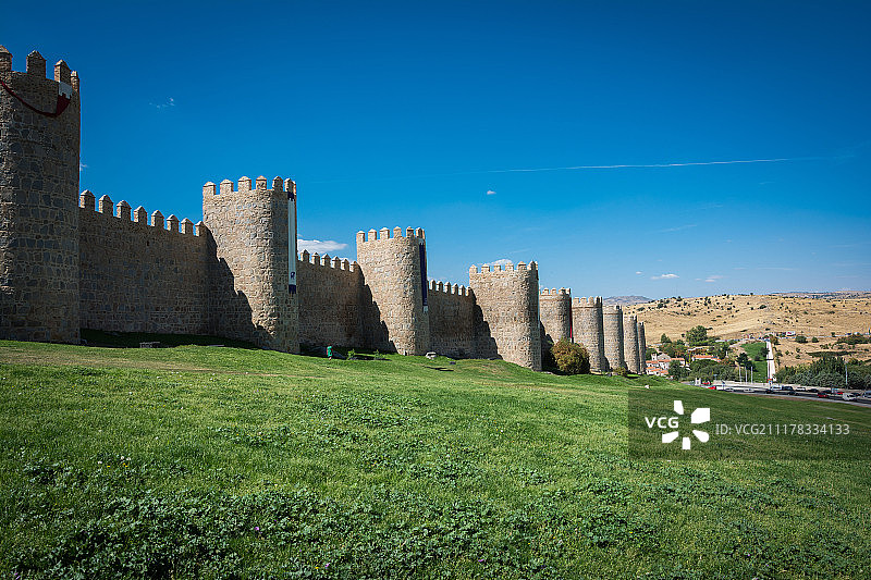 西班牙卡斯蒂利亚-莱昂的阿维拉古城图片素材