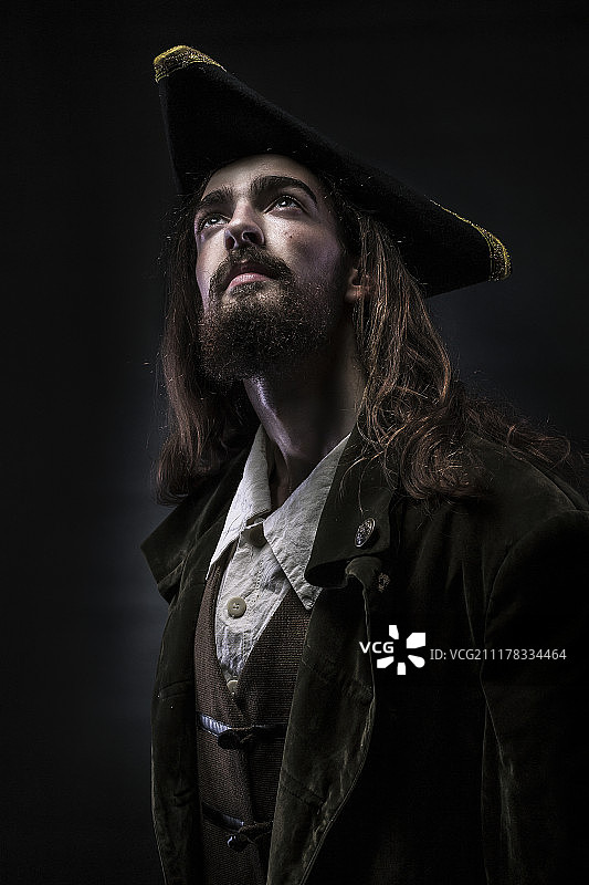 中世纪海盗的肖像图片素材