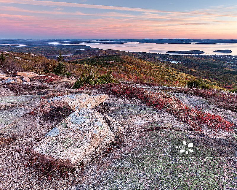 凯迪拉克山日出图片素材